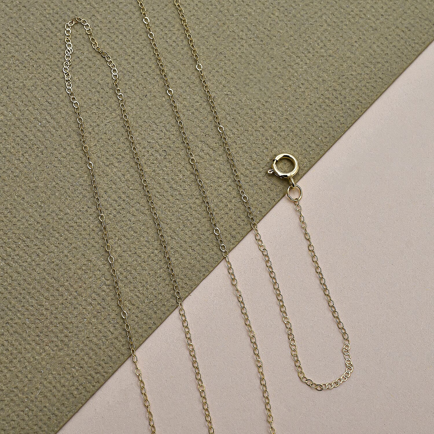 Close Out Deal- 9K Yellow Gold Rolo Chain (Size - 18) with Spring Clasp