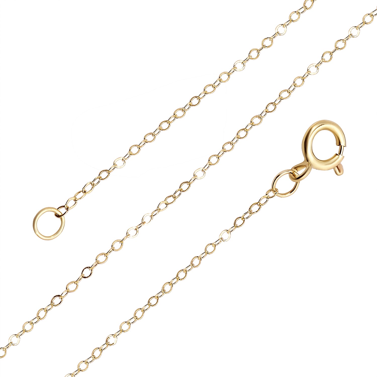 Close Out Deal- 9K Yellow Gold Rolo Chain (Size - 18) with Spring Clasp