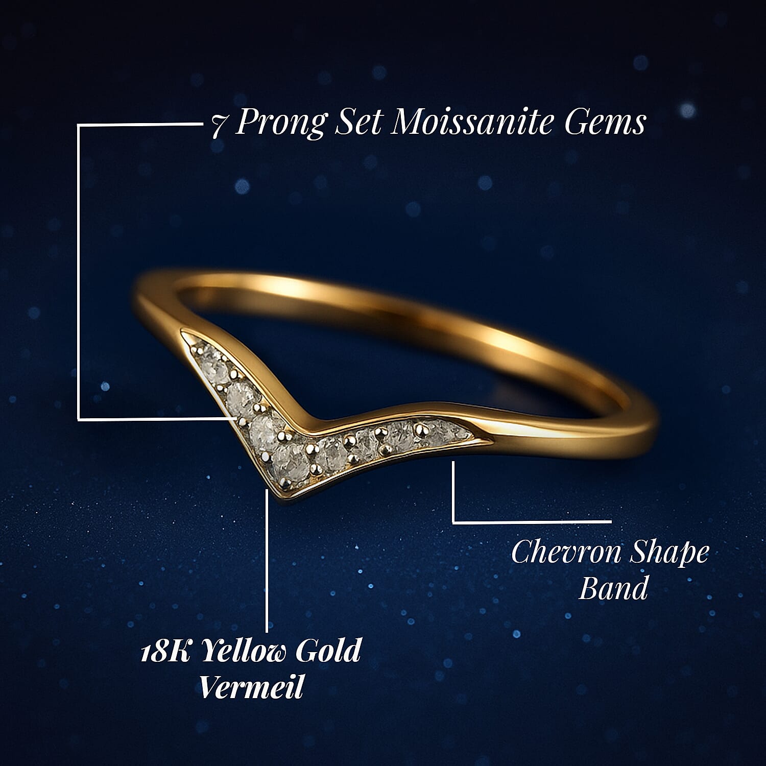 Diamond Wishbone Ring in Sterling Silver