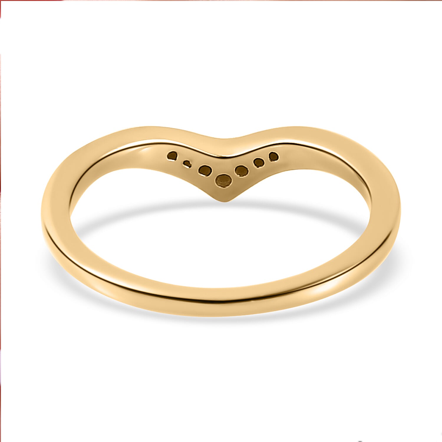 Diamond Wishbone Ring in Sterling Silver