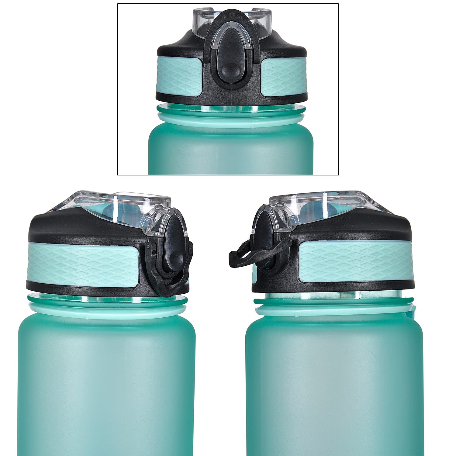 Soul Smart Water Bottle (Size 28x7 Cm) - Green & Black