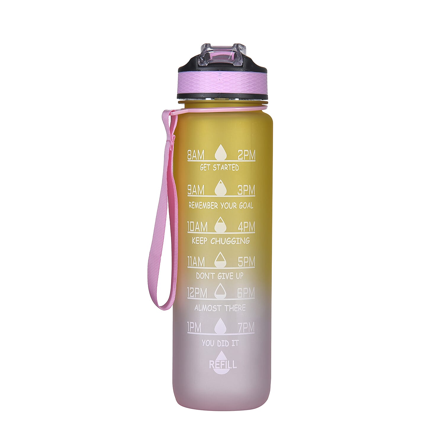 Soul Smart Water Bottle (Size 28x7 Cm) - Yellow & Pink