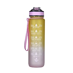 Soul Smart Water Bottle (Size 28x7 Cm) - Yellow & Pink