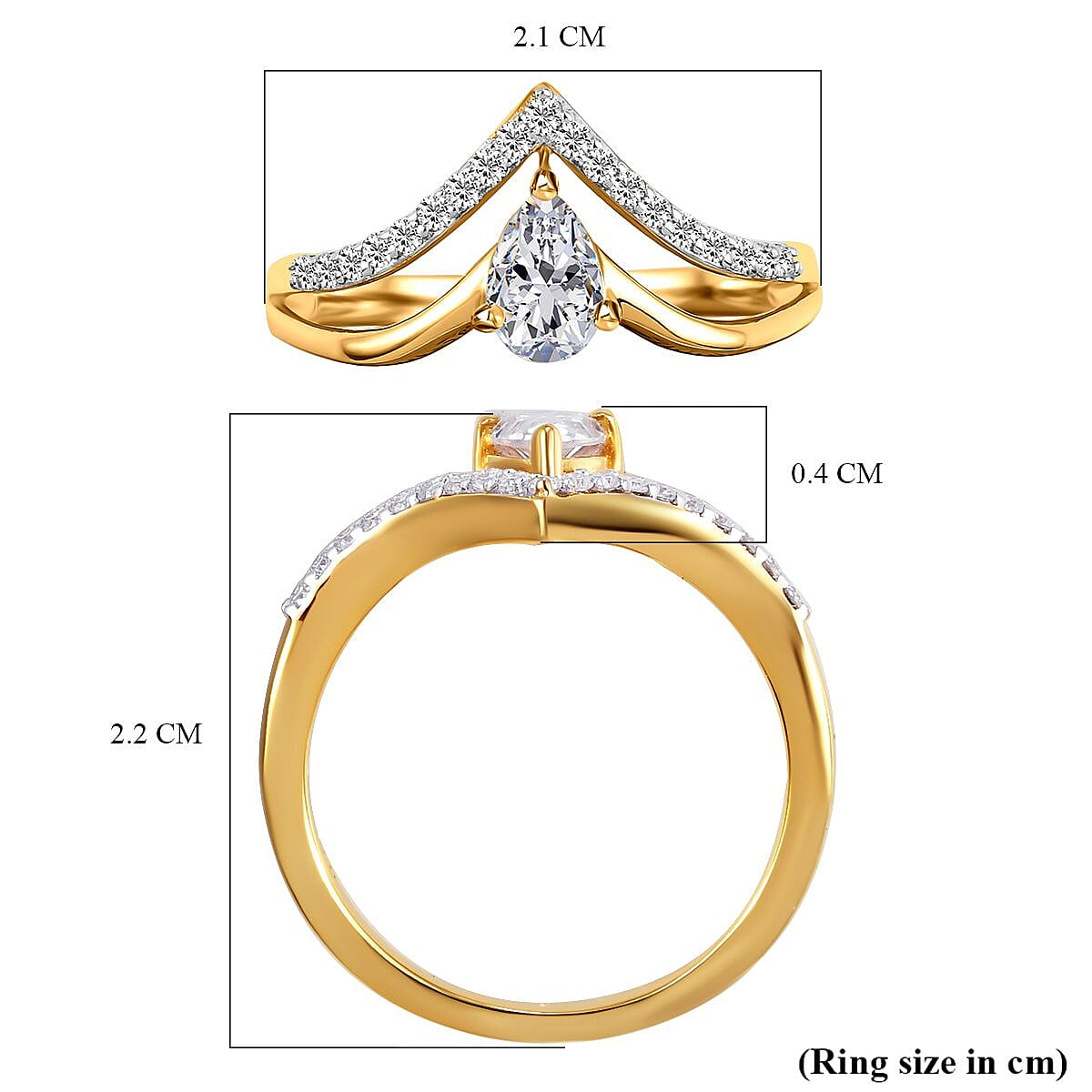 Moissanite Ring in Sterling Silver