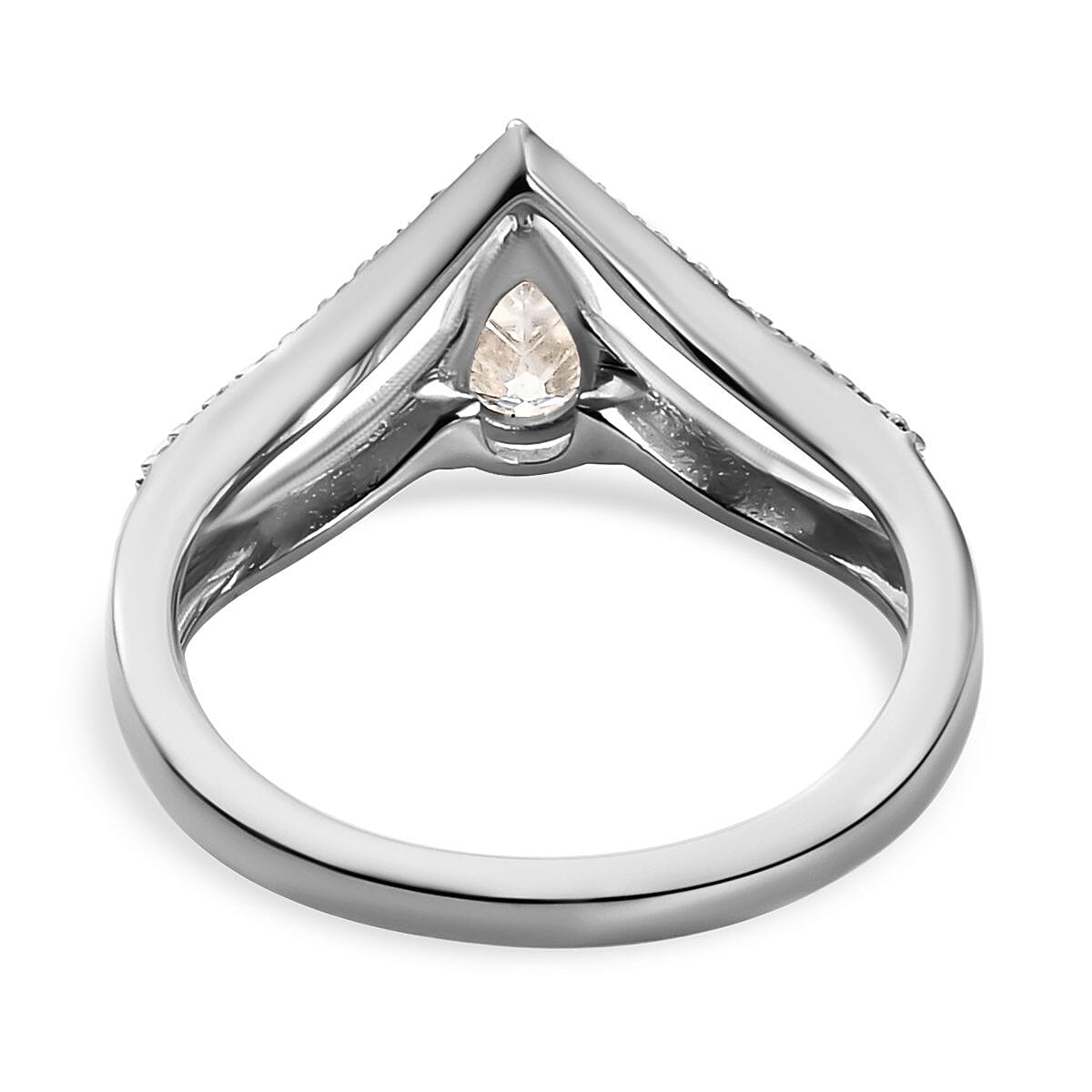 Moissanite Ring in Sterling Silver