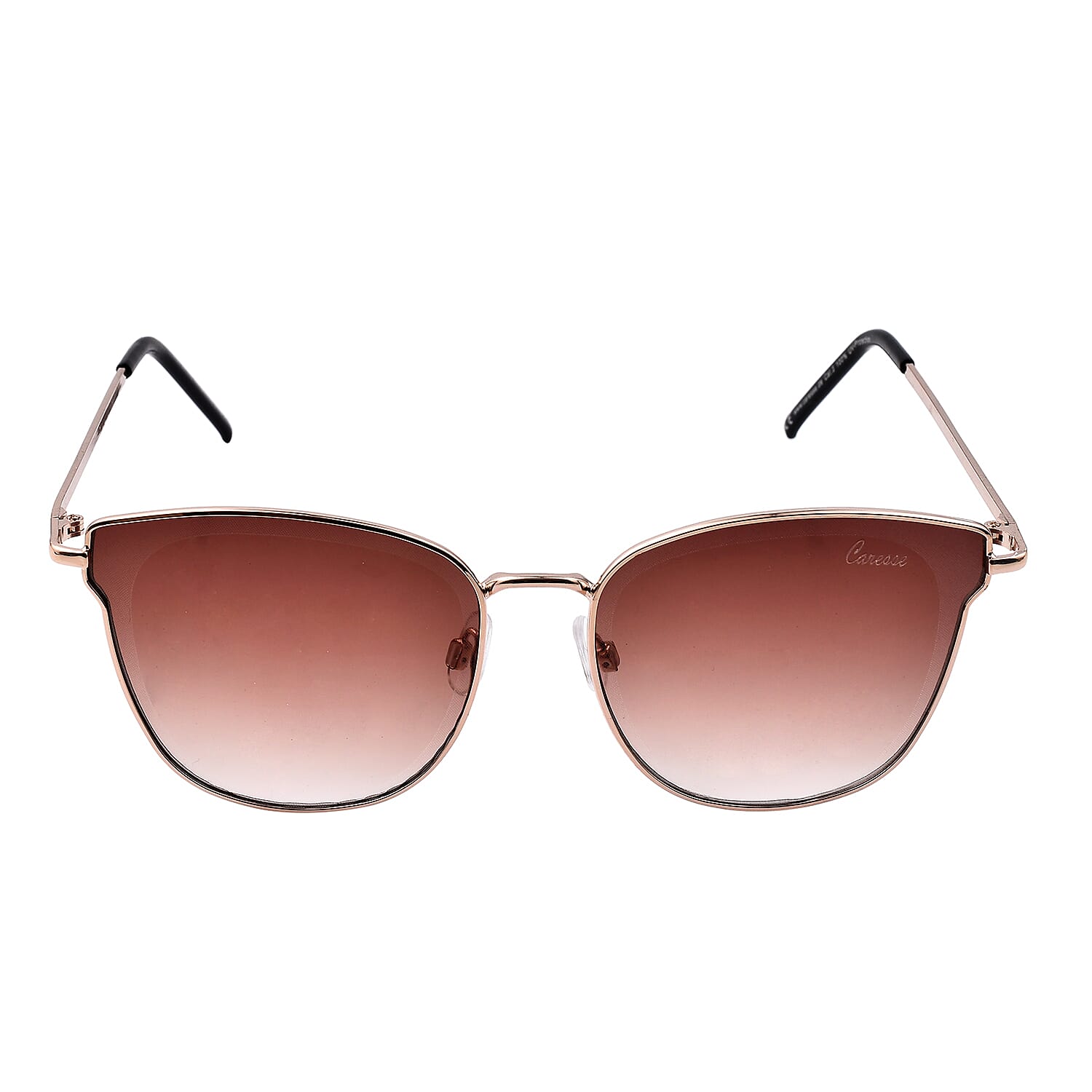 Stylish Sunglasses with Metal Frame - Brown