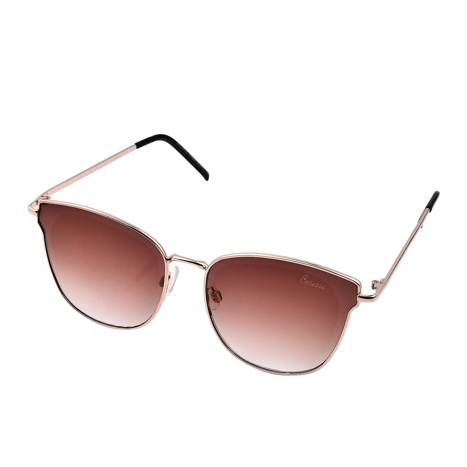 Stylish Sunglasses with Metal Frame - Brown