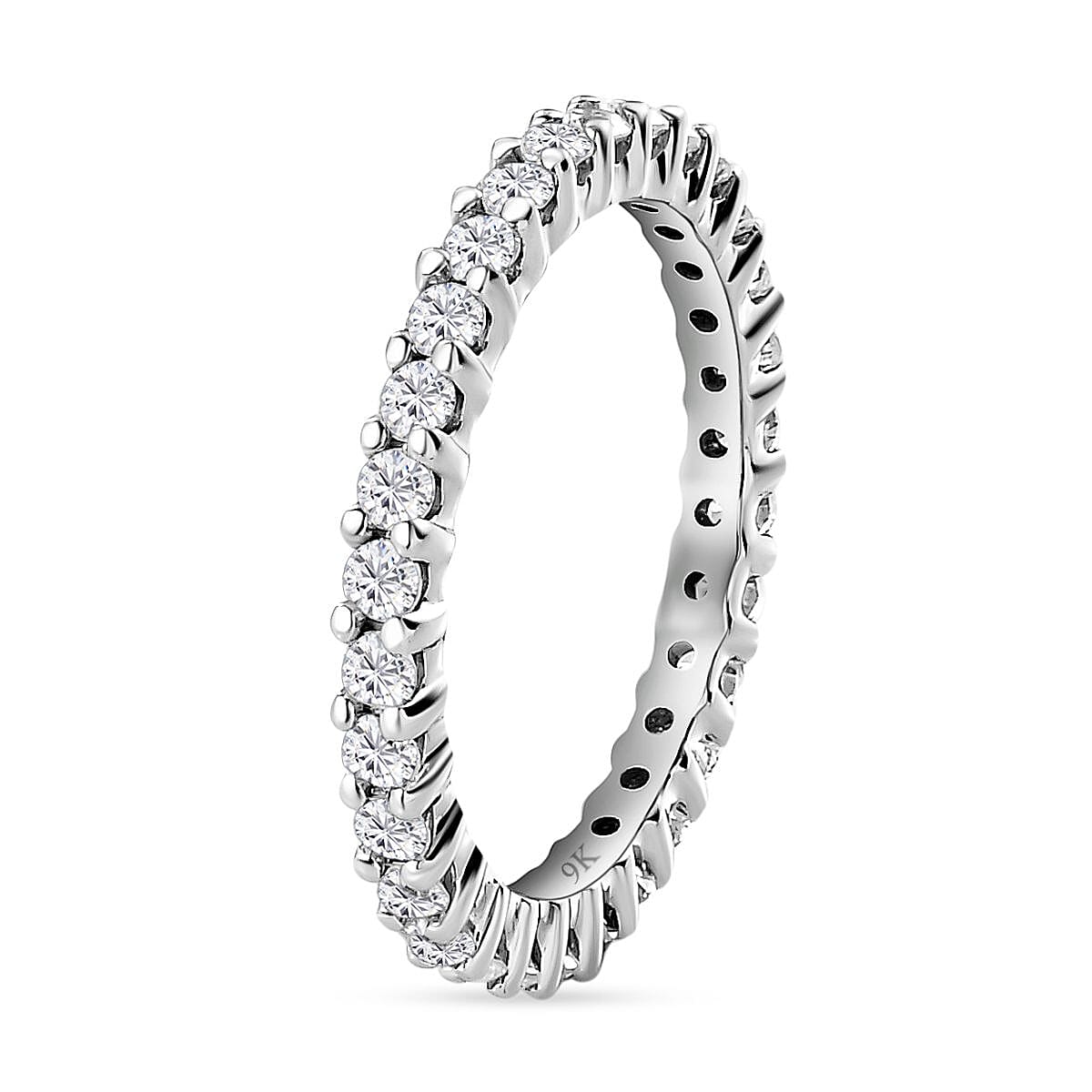 9K Gold Moissanite Full Eternity Band Ring