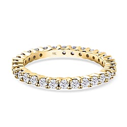 9K Gold Moissanite Full Eternity Band Ring