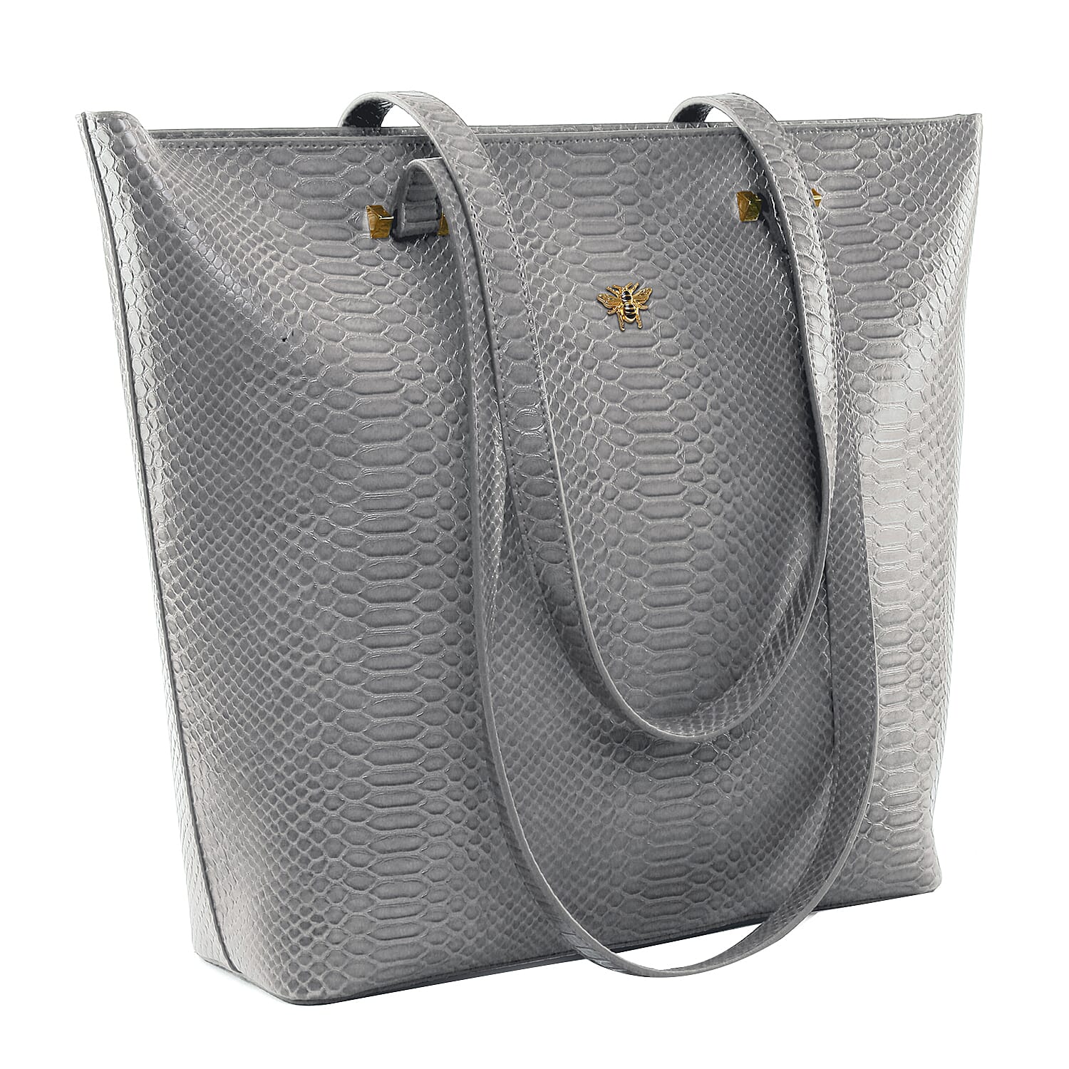 ALICE WHEELER Knightsbridge Snake Pattern Tote Bag - Grey