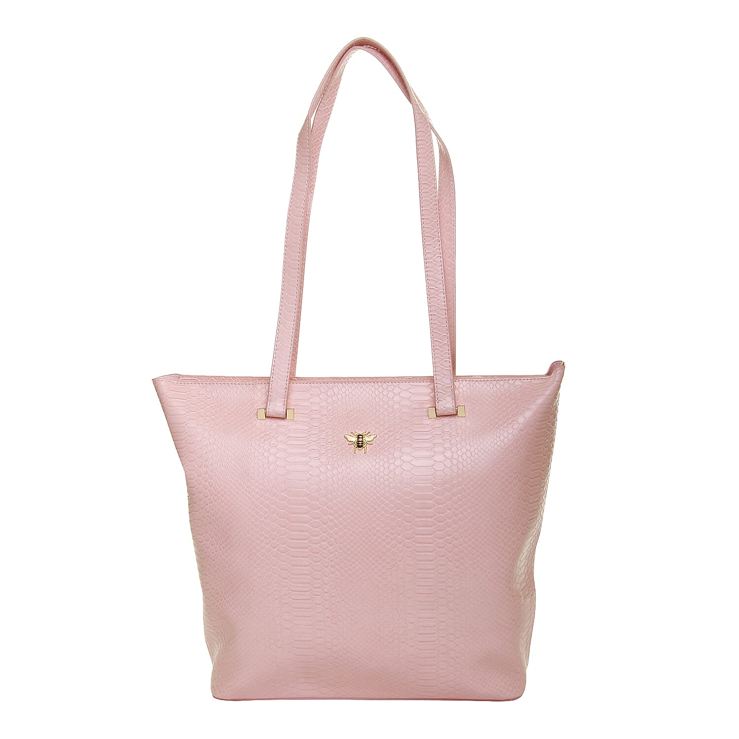 ALICE WHEELER Knightsbridge Snake Pattern Tote Bag - Pink