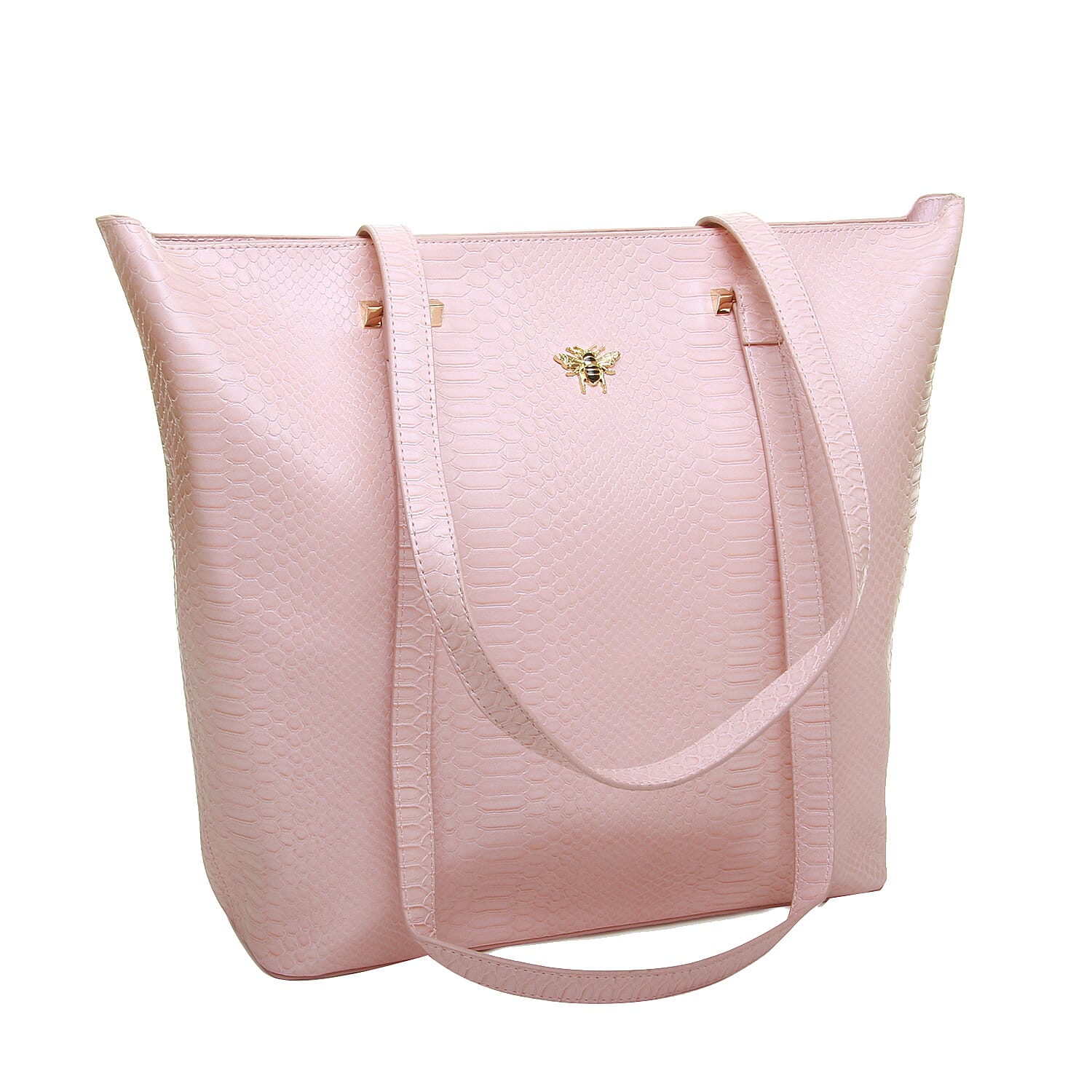 ALICE WHEELER Knightsbridge Snake Pattern Tote Bag - Pink