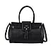 LA MAREY Genuine Leather Convertible Bag with Detachable Long Strap - Black