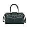 LA MAREY Genuine Leather Convertible Bag with Detachable Long Strap - Black