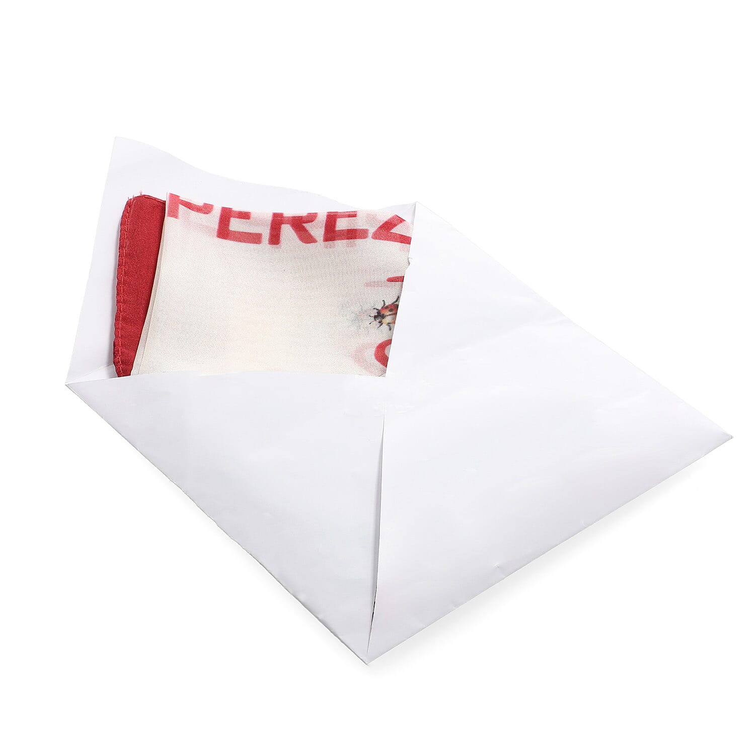 GP - Chilli Tree Pattern Pocket Square (Size 45 Cm) - Cream, Red & Green GP - Chilli Tree Pattern Pocket Square (Size 45 Cm) - Cream, Red & Green