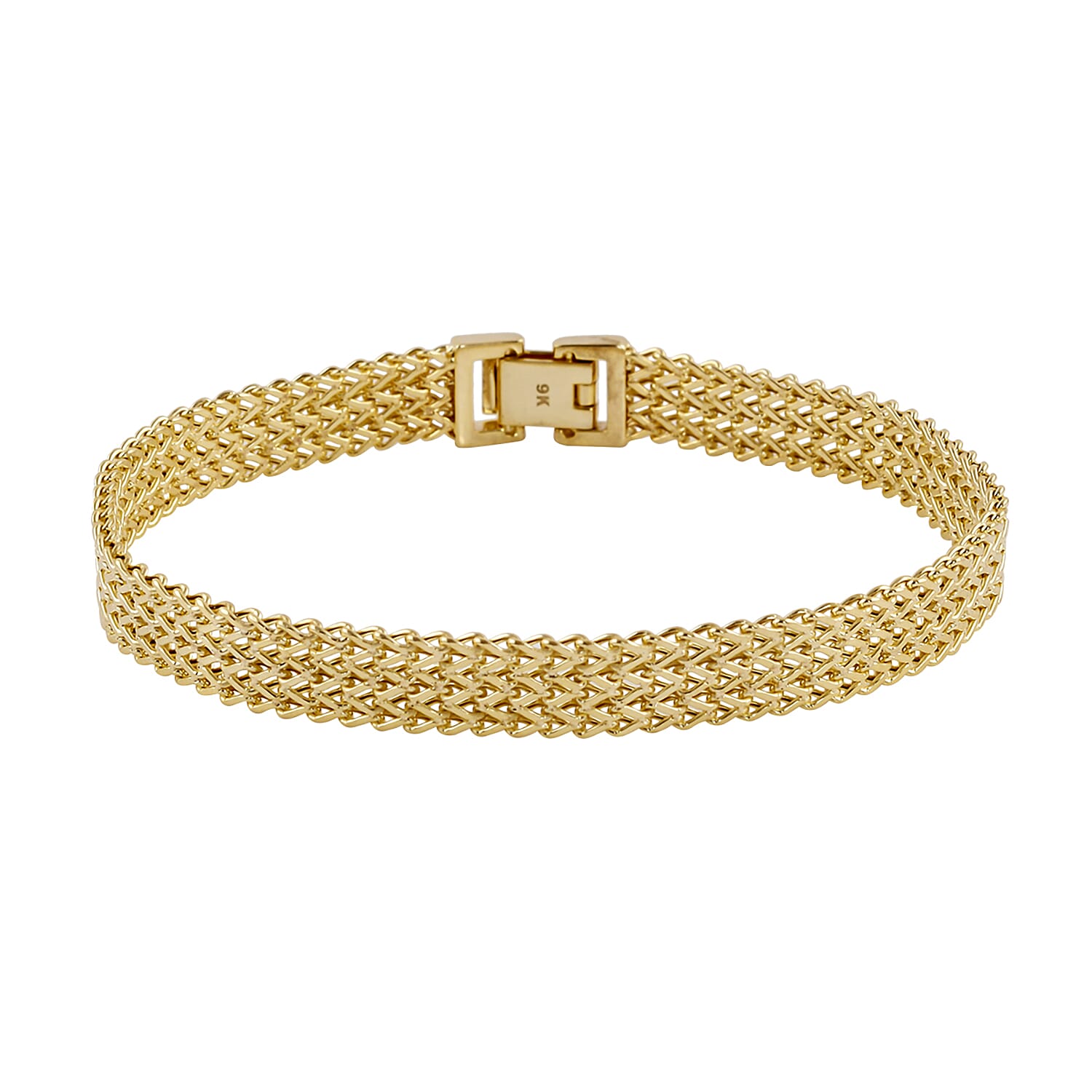 Hatton Garden Close Out -9K Yellow Gold Foxtail Bracelet (Size - 8), Gold Wt. 7.42 Gms