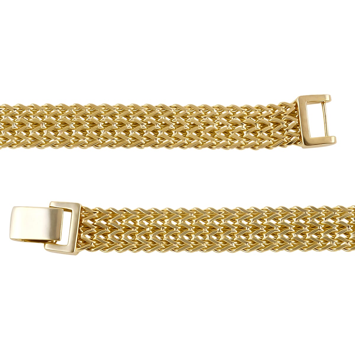 Hatton Garden Close Out -9K Yellow Gold Foxtail Bracelet (Size - 8), Gold Wt. 7.42 Gms