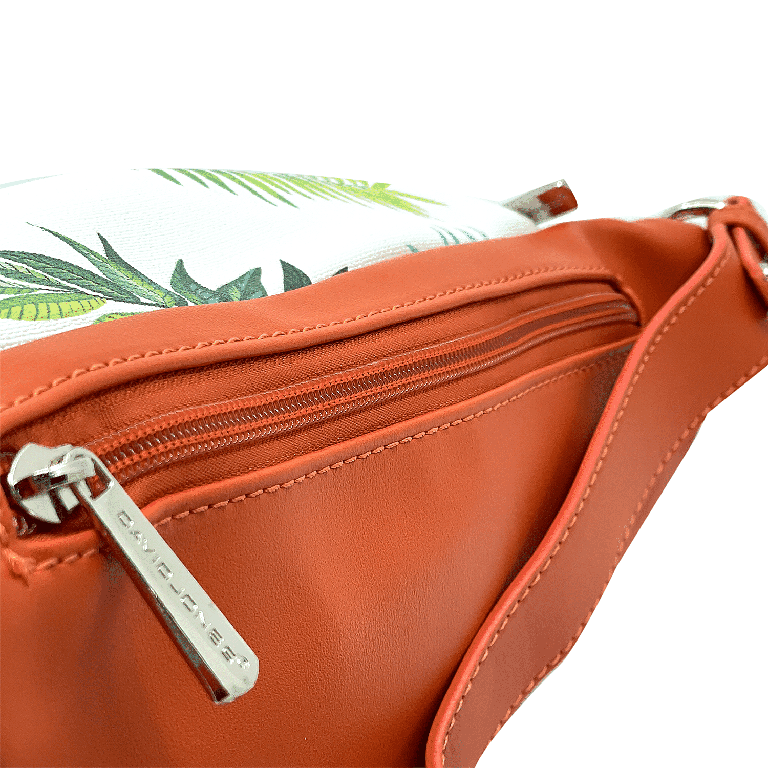 Leaf Pattern Crossbody Bag - Orange