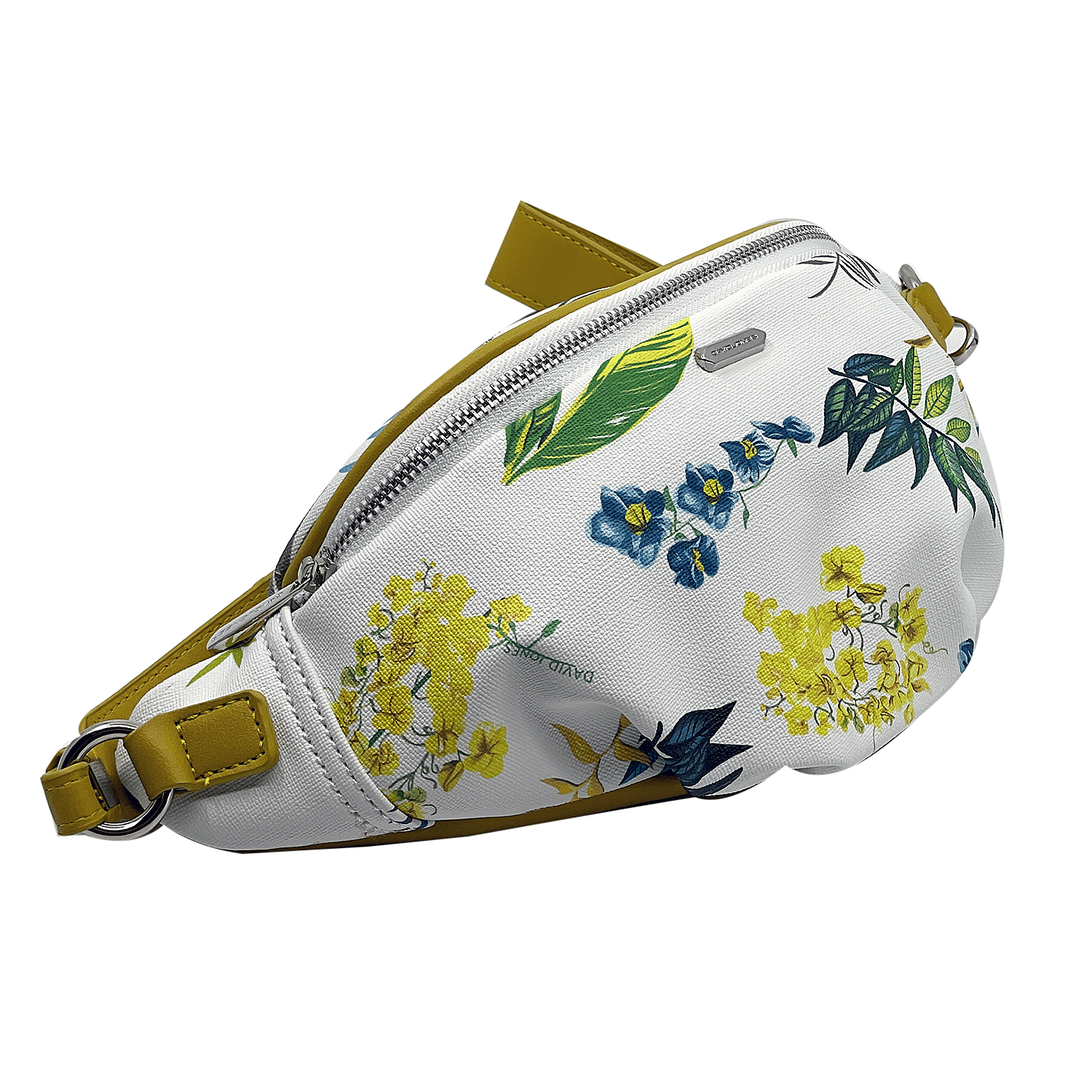 David Jones Leaf Pattern Crossbody Bag - Yellow