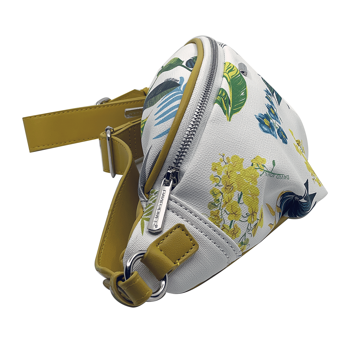 David Jones Leaf Pattern Crossbody Bag - Yellow