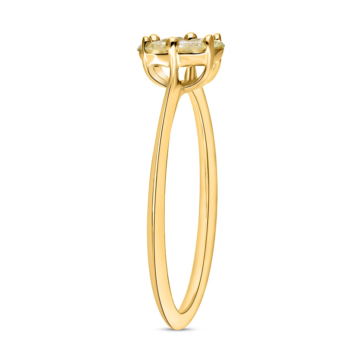 14K Yellow Gold SGL Certified Natural Yellow Diamond (SI-I1) Ring 0.50 Ct.