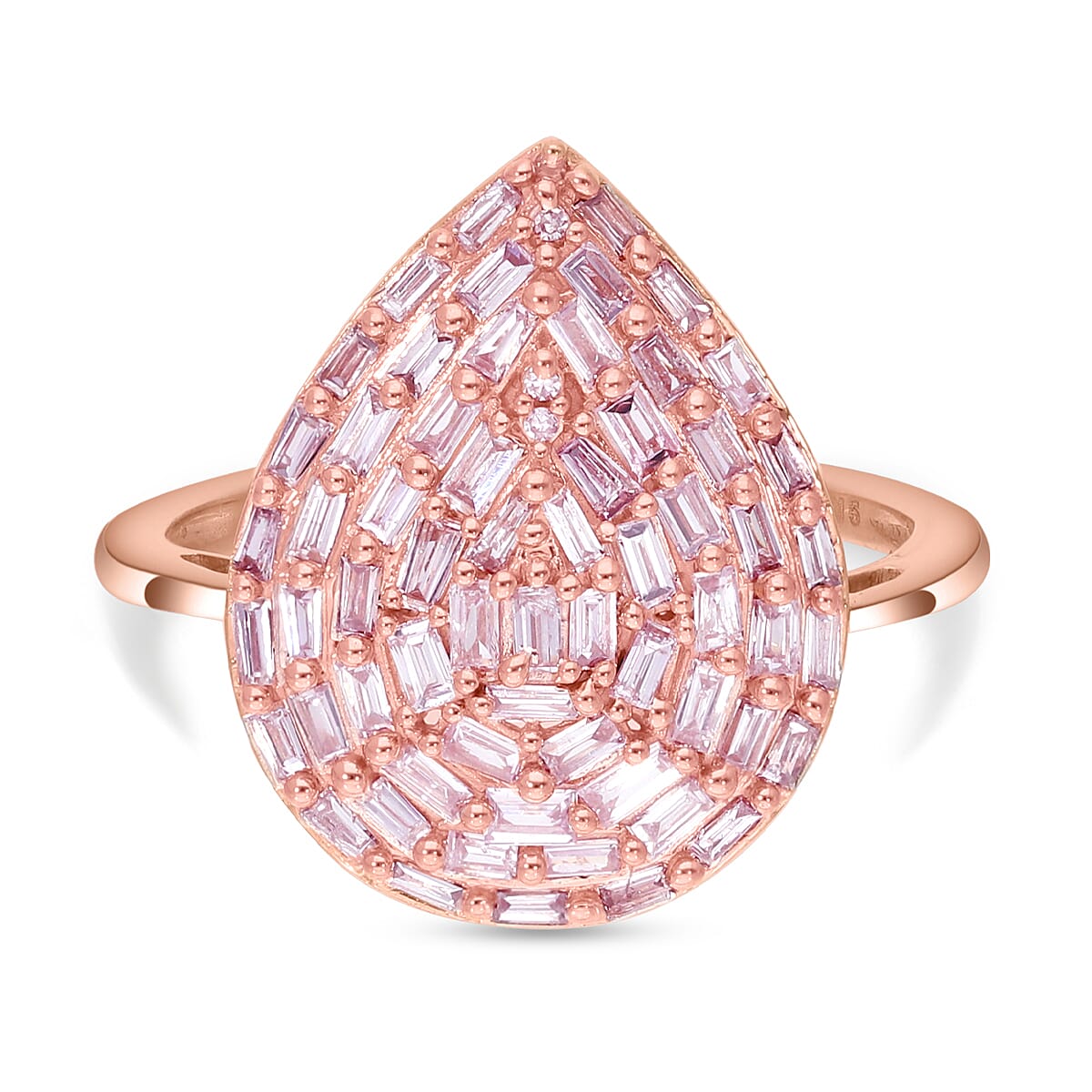 9K Rose Gold Natural Pink Diamond Ring 0.50 Ct. - 8946228 - TJC