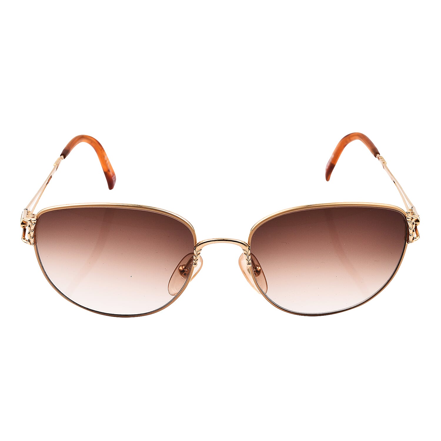 DIOR Cat Eye Sunglasses with Black Blue Lenses - Gold