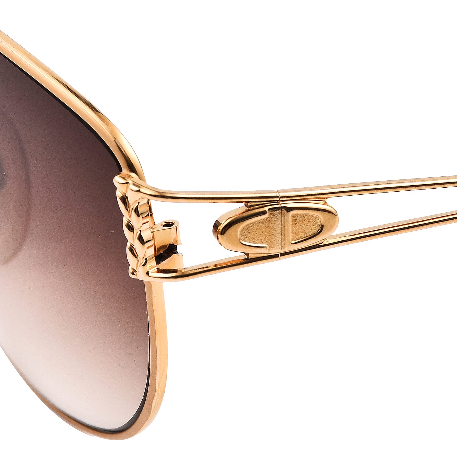 DIOR Cat Eye Sunglasses with Black Blue Lenses - Gold