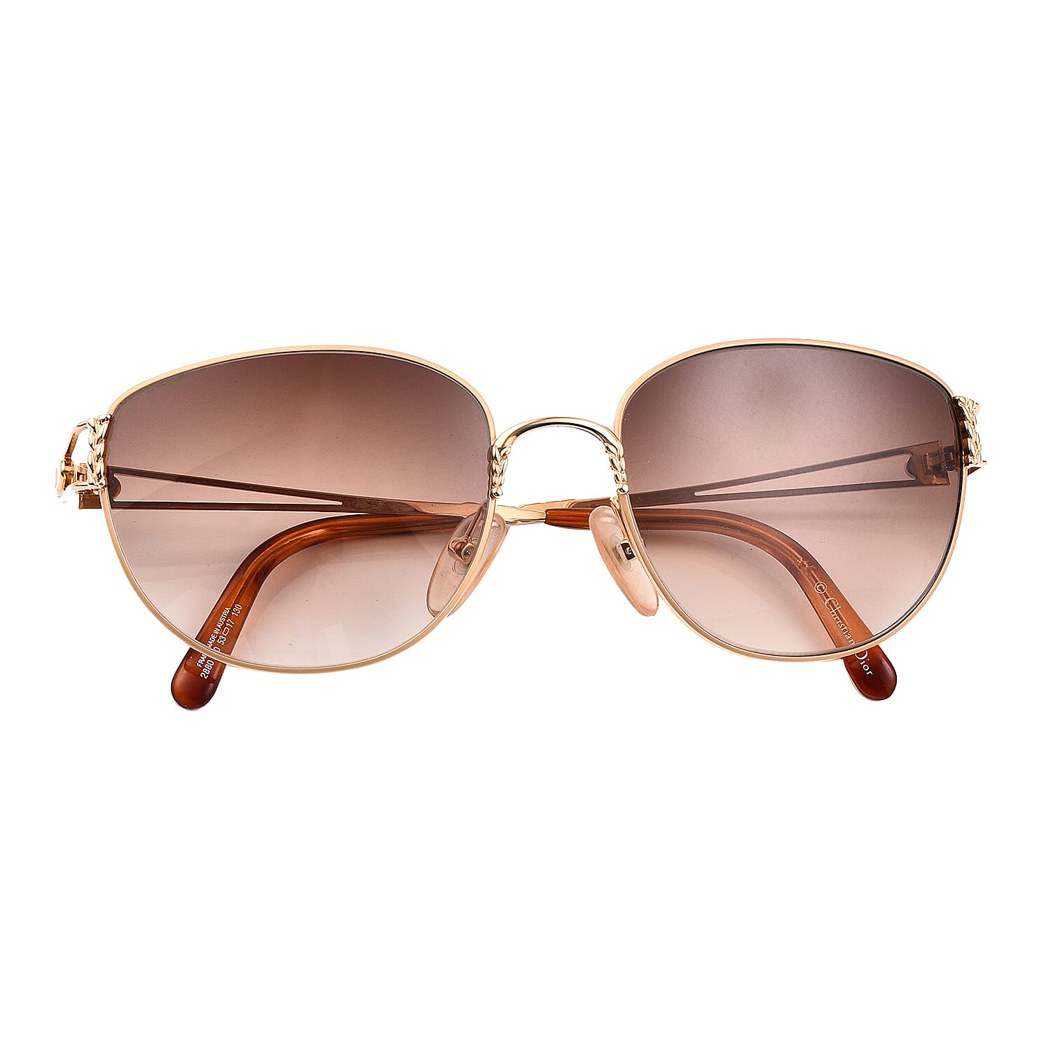 DIOR Cat Eye Sunglasses with Black Blue Lenses - Gold
