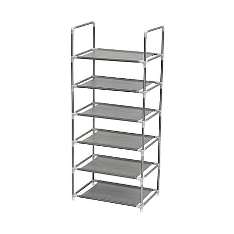 Homesmart Multipurpose 6 Layer Shoe Rack (Size 100x43x29 Cm) - Grey