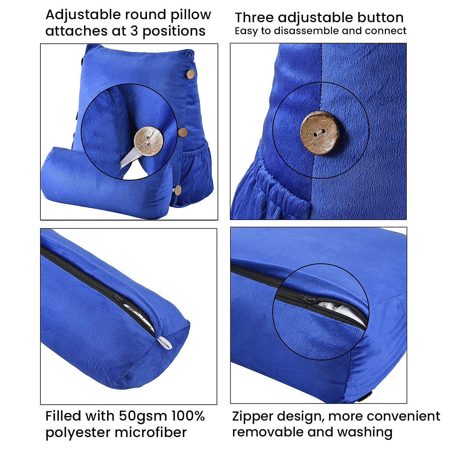 Tjc Polyester Patterned Pillow - Blue