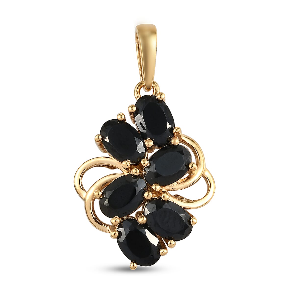 Boi Ploi Black Spinel Pendant in Sterling Silver 2.52 Ct.