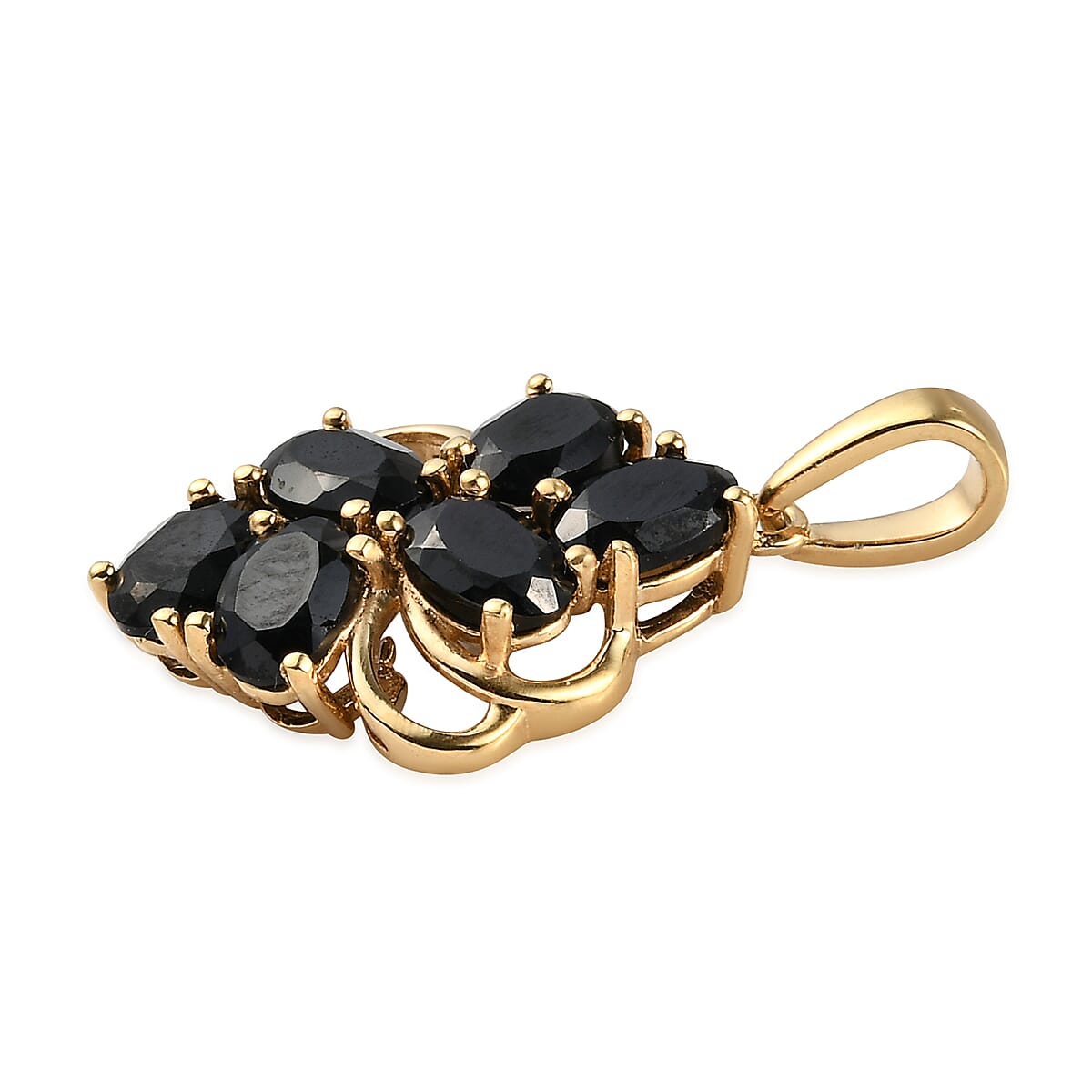 Boi Ploi Black Spinel Pendant in Sterling Silver 2.52 Ct.