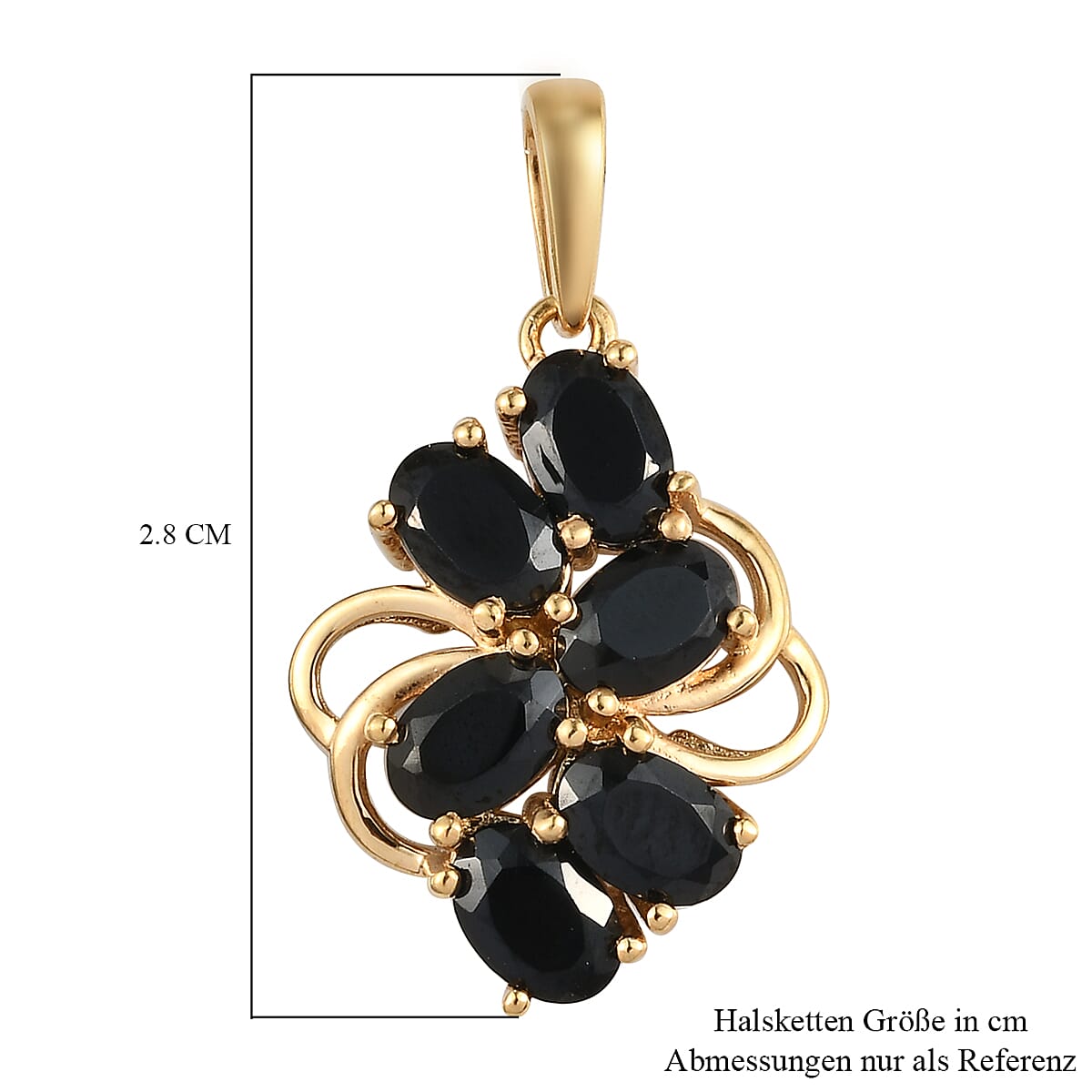 Boi Ploi Black Spinel Pendant in Sterling Silver 2.52 Ct.