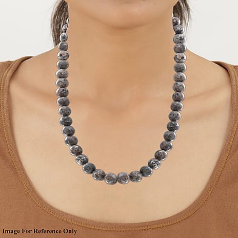 Yooperlite Beads Necklace (Size - 20) in Sterling Silver 300.00 Ct.