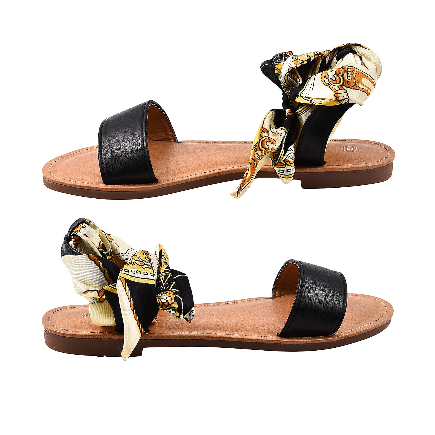 Manchester Closeout Chiffon Sandal (Size 3) - Black