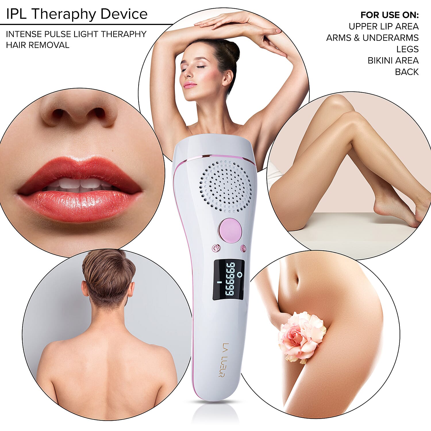 LOWEST EVER PRICE - Lunamour - Ice Cool IPL Hair Remover (Free Lifetime Warranty)