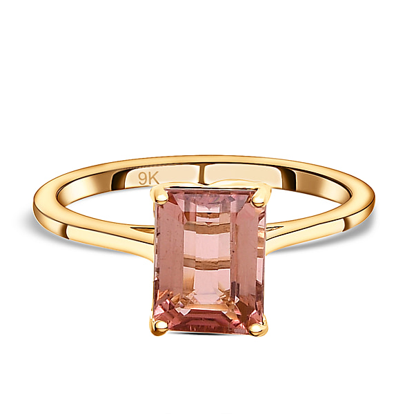 9K Yellow Gold Blush Tourmaline Solitaire Ring 2.16 Ct. - M8948909 - TJC