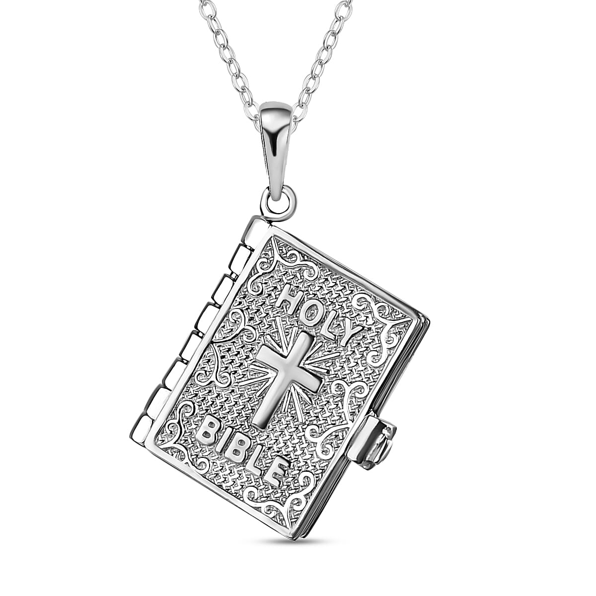 Sterling Silver Bible Pendant, Silver Wt. 7.08 Gms