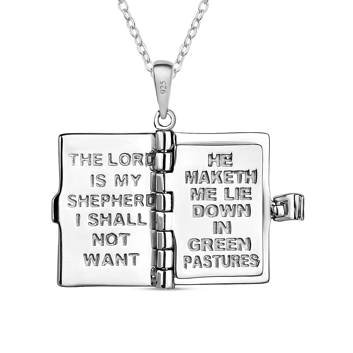 Sterling Silver Bible Pendant, Silver Wt. 7.08 Gms