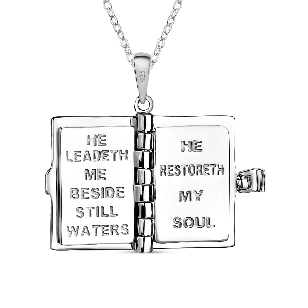 Sterling Silver Bible Pendant, Silver Wt. 7.08 Gms