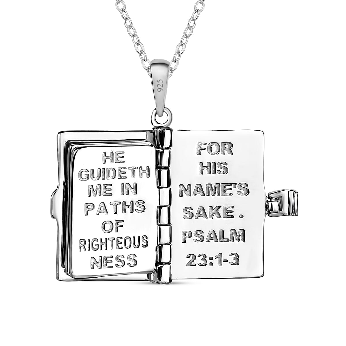Sterling Silver Bible Pendant, Silver Wt. 7.08 Gms