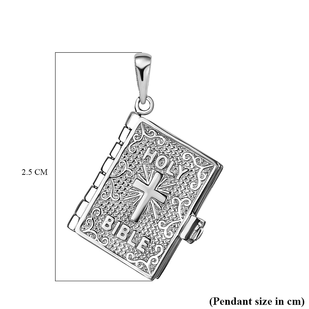 Sterling Silver Bible Pendant, Silver Wt. 7.08 Gms
