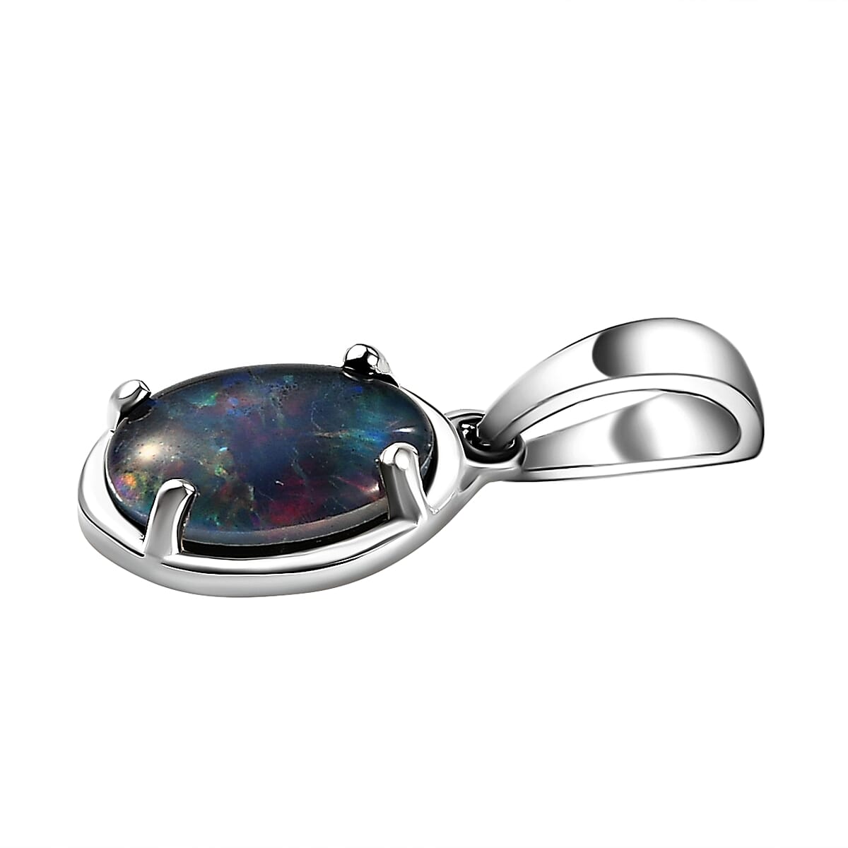 Australian Boulder Opal Pendant in Sterling Silver
