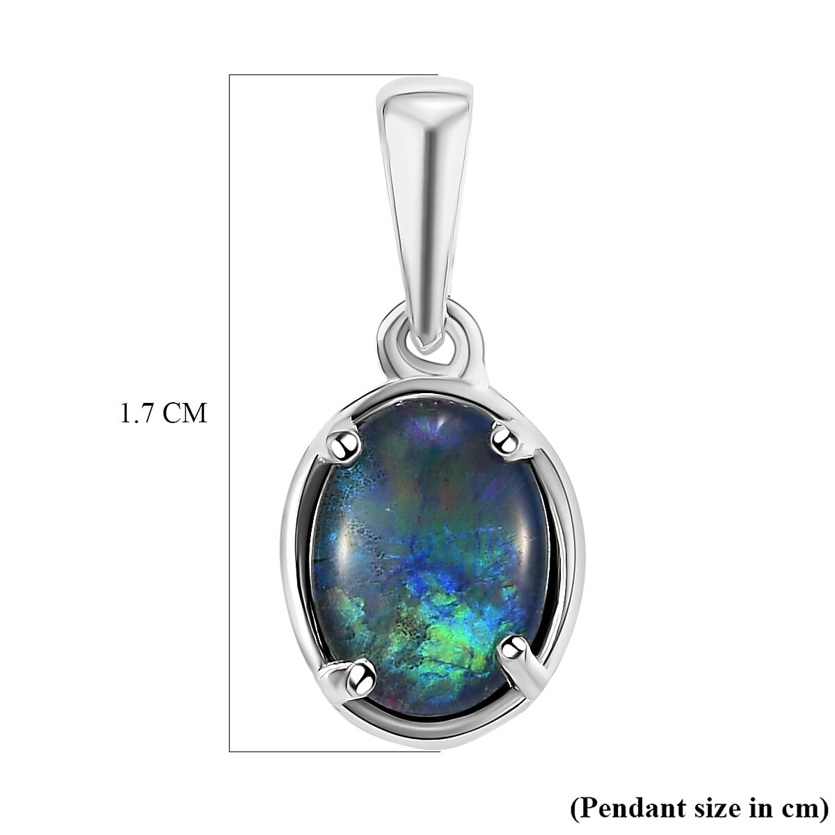 Australian Boulder Opal Pendant in Sterling Silver