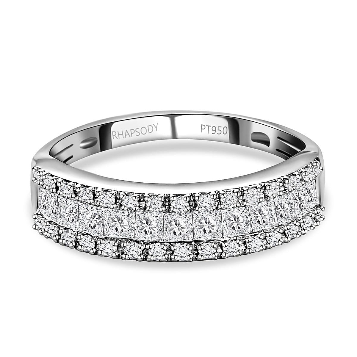 RHAPSODY 950 Platinum IGI Certified Diamond (VS-E-F) Ring 1.00 Ct.