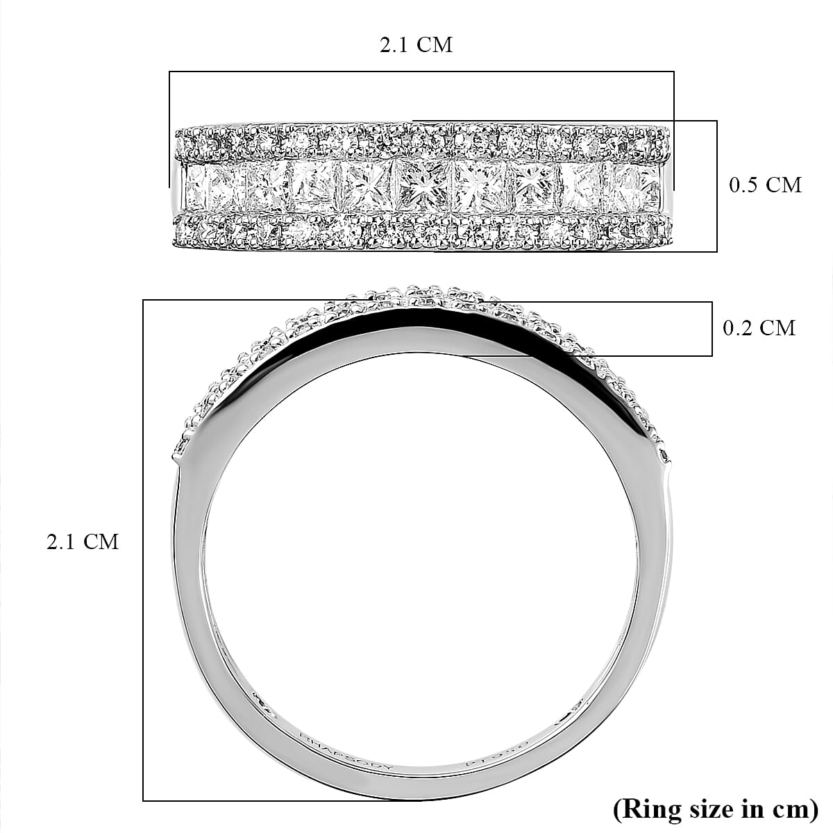 RHAPSODY 950 Platinum IGI Certified Diamond (VS-E-F) Ring 1.00 Ct.