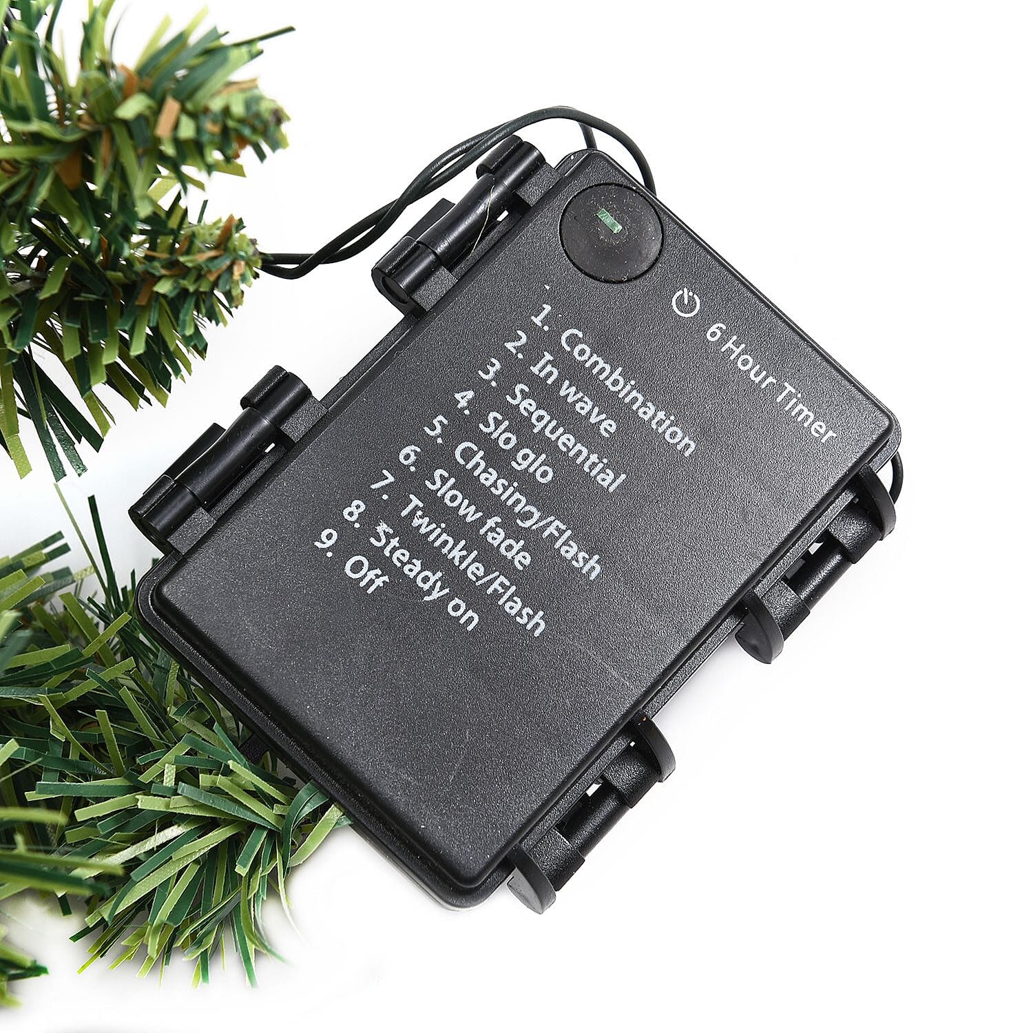 45cm Christmas Wreath with 30 LED String Lights  - Pine Cone