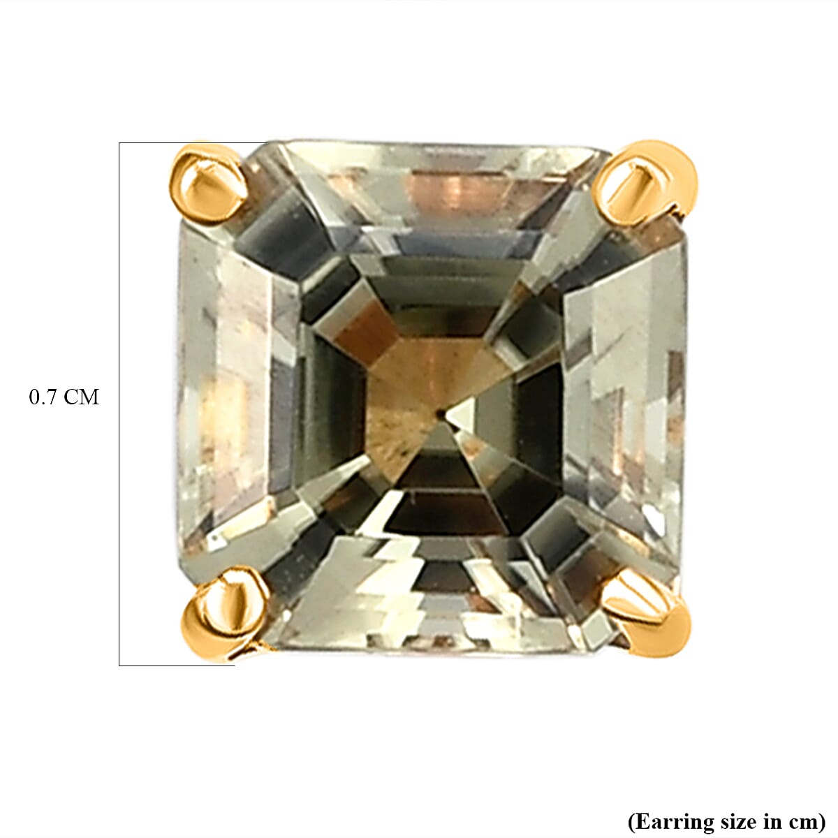 ILIANA 18K Yellow Gold AAA Turkizite Stud Earrings (with Screw Back) 2.49 Ct.