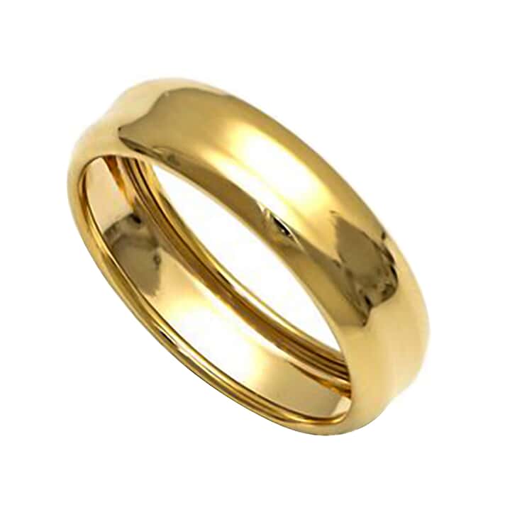 Italian Made - 9K Yellow Gold Band Ring